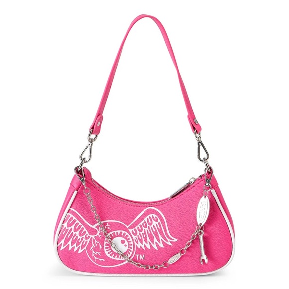 Von Dutch | “Hot Pink” Shoulder Bag & Removable Iconic Wrench Charm - Picture 3 of 7